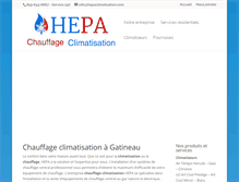 Tablet Screenshot of hepaclimatisation.com